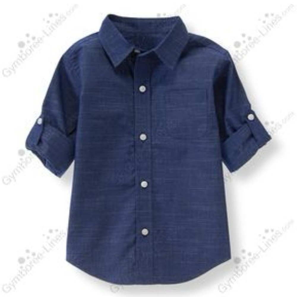 Janie And Jack Roll-Cuff Shirt
